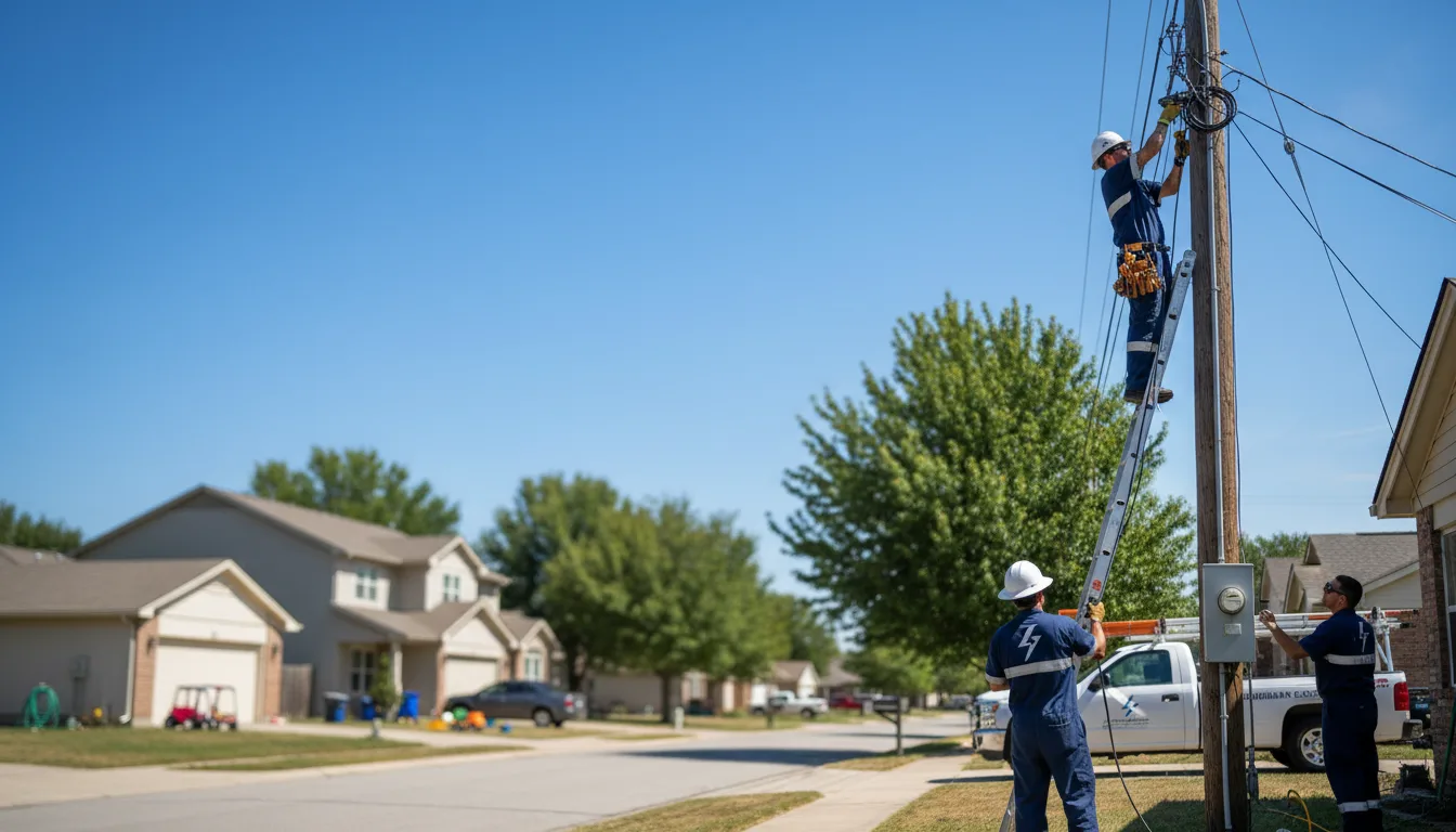 Residential electrician providing installation services in Overland Park, KS